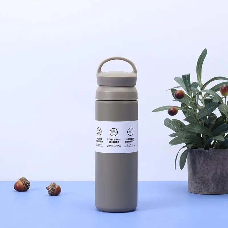 Double-Wall Insulated Steel Bottle – Beige