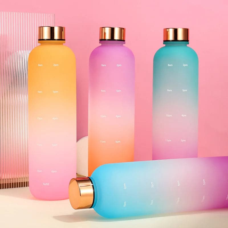 Gradient Steel Cover Bottle – Pink/Orange