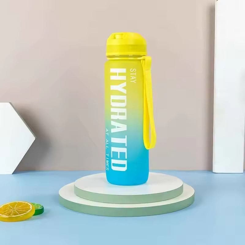 Motivational BPA-Free Bottle – Yellow